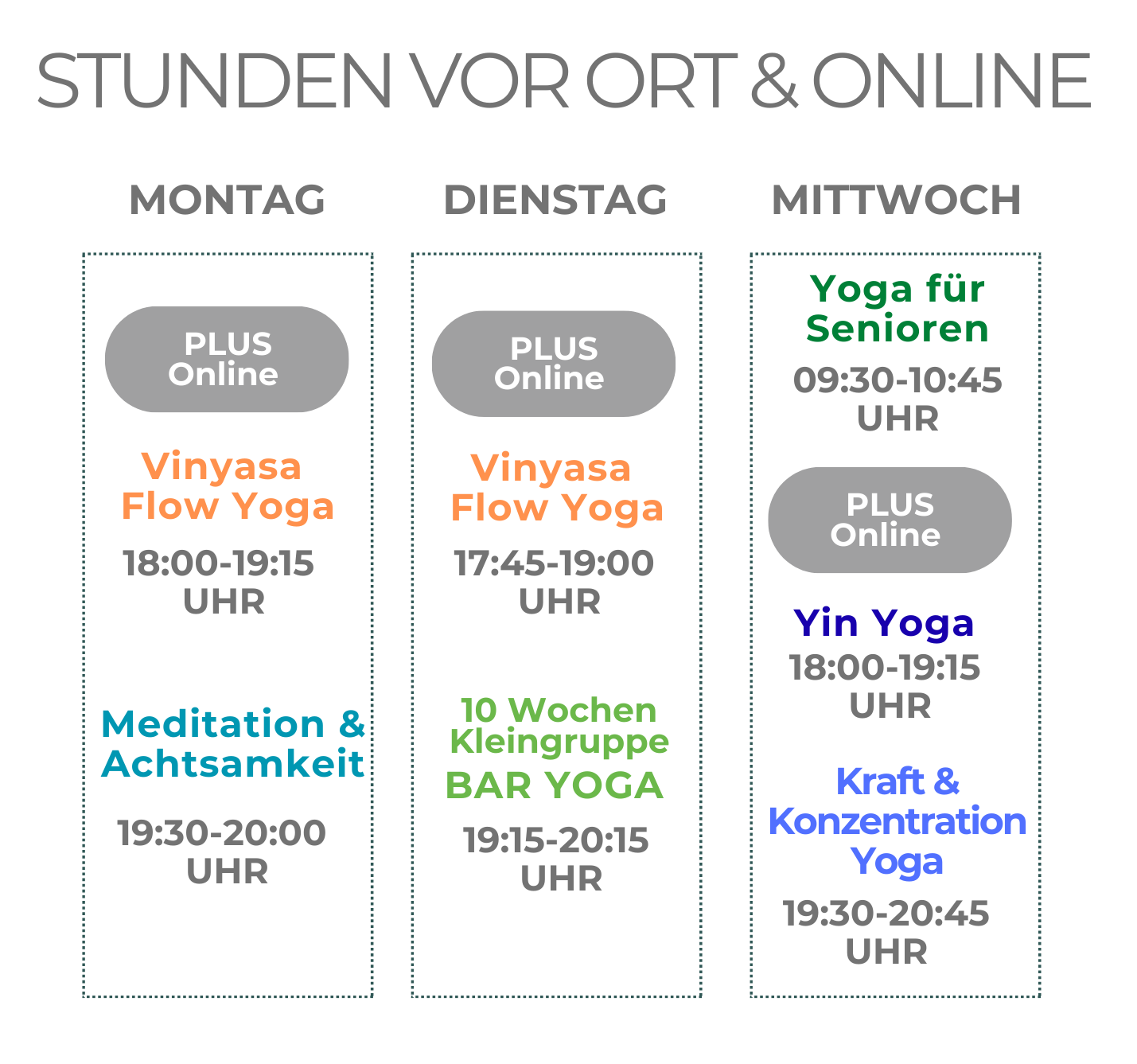 Yoga Stundenplan in Innsbruck und online - Yoga mit Christina